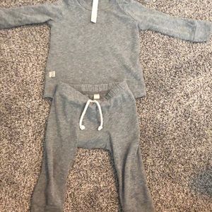 Childhoods clothing rib knit set grey 6-12 months